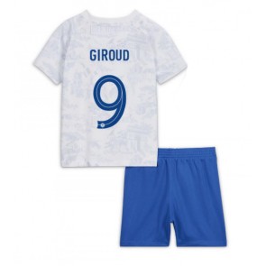 Maillot de foot France Olivier Giroud #9 Extérieur enfant Monde 2022 Manches Courte (+ pantalon court)